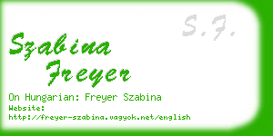 szabina freyer business card